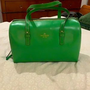 Kate Spade speedy style handbag in emerald green.